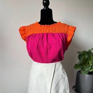 Pink/Orange Blouse 🩷🧡